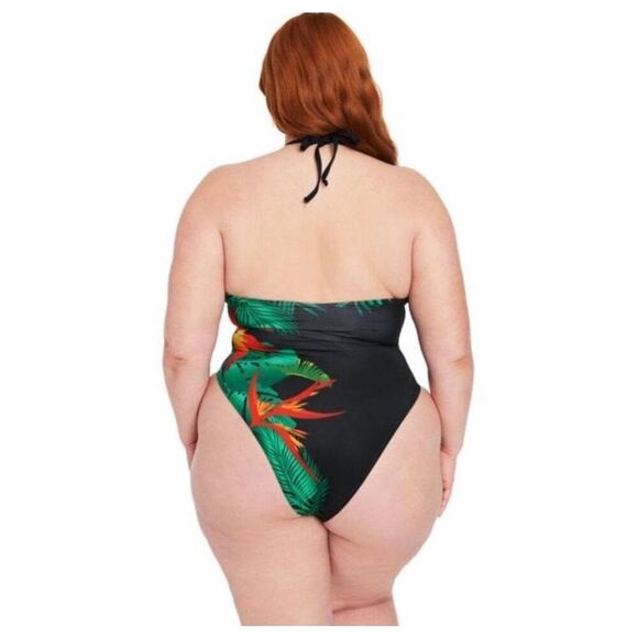Brand New Fredericks of Hollywood Women’s M Jungle Print One Piece Bathing Suit - Picture 4 of 12
